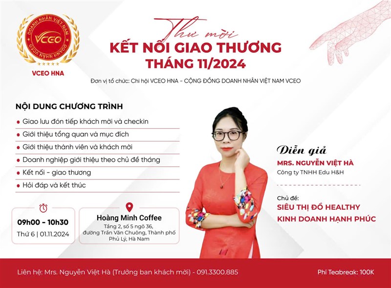 Chi Hội VCEO HNA – Buổi Họp Ra Mắt Đầy Cảm Hứng và Nồng Nhiệt Chào Đón Thành Viên Mới