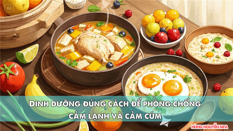 Dinh dưỡng đúng cách để phòng chống cảm lạnh và cảm cúm